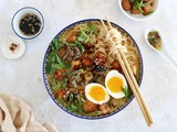 Ramen au miso, champignons et tofu