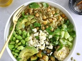 Salade de quinoa aux courgettes, edamame et feta