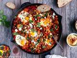 Shakshuka « deluxe » aux pommes de terre et pois chiches épicés