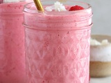 Smoothie framboises et lait de coco