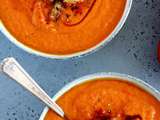 Soupe de tomates et poivrons rôtis (vegan)