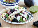 Tacos de poisson et salsa exotique au citron vert