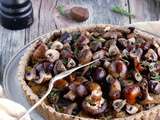 Tarte aux châtaignes et champignons à la farine complète