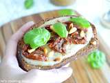 Tartine de tomates séchées et tahini (vegan)