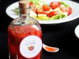 Vinaigre de fraise & petite salade fraiche