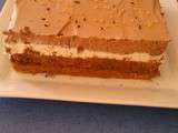 Entremet aux trois chocolat sur croquant