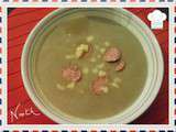 Soupe de lentilles au cantal et saucisse