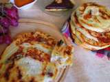 Flatbread à la poêle pain plat à la mozzarella