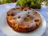 Gâteau tiède au raisin blanc muscat