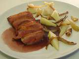 Canard fenouil et poire au pastis