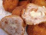 Croquettes de poulet et son coeur au fromage