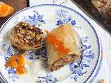 Baklava fruits secs et chocolat au sirop d'orange