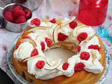 Gâteau framboise, citron et noix de coco