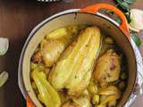 Tajine poulet aux olives et pommes de terre