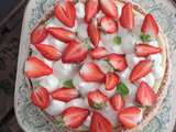 Tarte moelleuse coco fraise