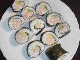 Makis au thon au naturel et au concombre