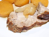 Rôti de porc au cidre et pommes de terre