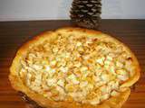 Tarte pomme, amandes et raisins secs