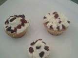 Cupcakes pate d arachide et cramberries