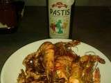 Gambas aux pastis eyguebelle