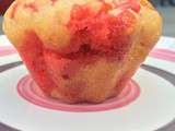 Muffins aux pralines roses