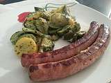 Saucisses et Courgettes à la Mozarrela