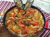 Paella mixte fruits de mer et poulet