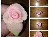 Faire une rose en pate d'amande