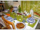 Table de ramadan decoration en vert