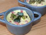 Mini Terrines de Courgettes et Jambon au Micro-Ondes