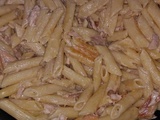 Pâtes ail/parmesan et restes de poulet