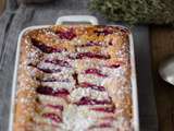 Gratin de Pêches de Vigne à la Crème d’Amandes & Thym