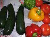 Courgettes, tomates et poivrons farcies