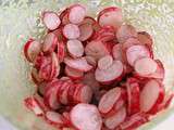 Salade de radis rose