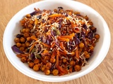Poêlée légère de chou rouge et pois chiches grillés
