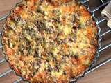 Quiche sans pâte au boeuf et aux poireaux