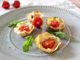 Toast croustillant au chèvre et tomate cerise