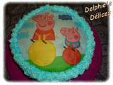 Gateau damier peppa pig