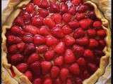 Tarte aux fraises et à la rhubarbe