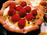 Tartelettes fruits de la passion et framboises