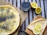 Crêpes sucrées au lemon curd et pavot