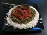 Riz aux lentilles et tomates