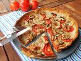 Tarte tomates, mozzarella et champignons