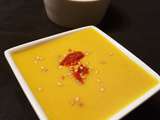 Soupe de butternut, marron et chorizo