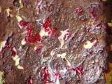 Browneesecake chocolat, menthe et framboise