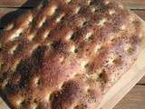 Focaccia à l'huile d'olive pour célébrer les 4 printemps du blog