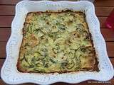 Gratin de courgettes au chèvre, menthe, coriande et persil