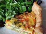 Quiche printanière aux légumes et chèvre