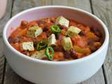 Haricots à la mexicaine et son tofu aux herbes