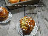 Petites brioches à la crème et aux chocolats